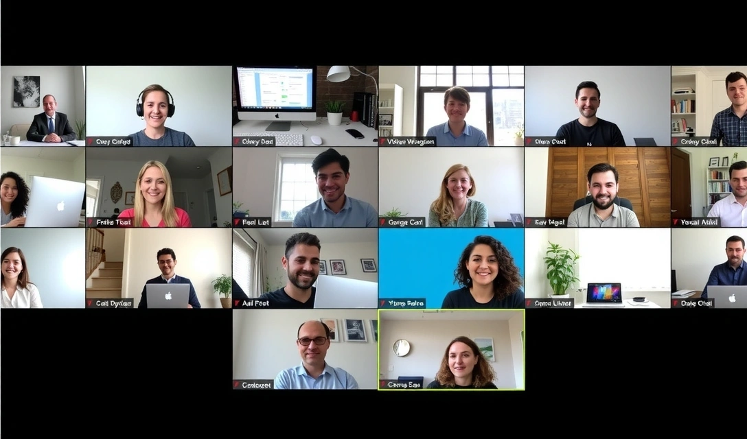 Persone che partecipano a un webinar online