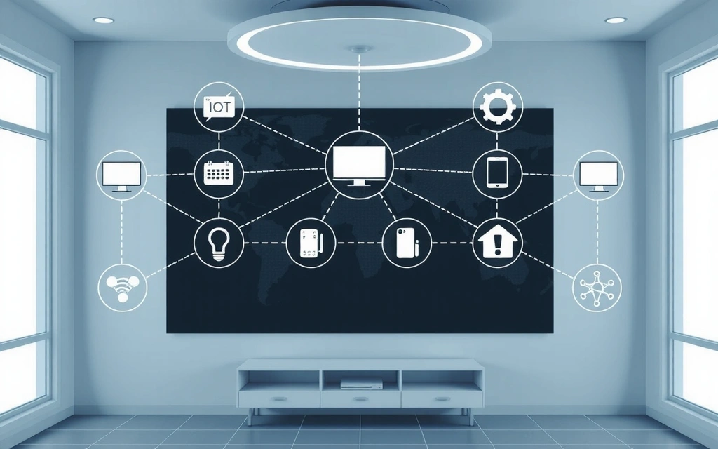 Rete di sensori IoT in un ambiente smart home