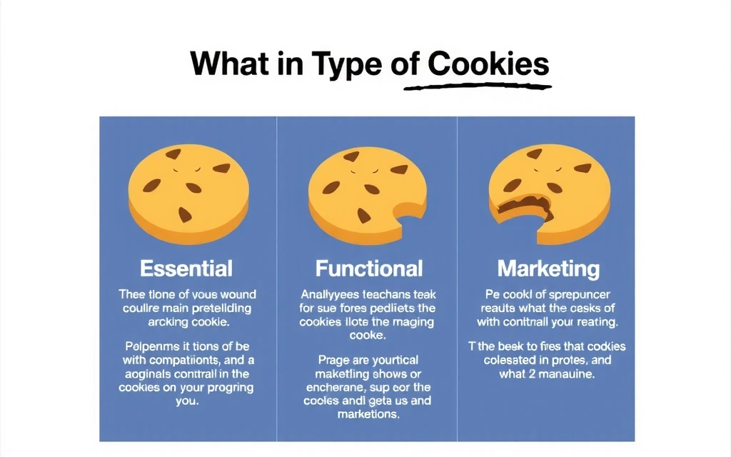 Grafico che mostra diversi tipi di cookie e i loro scopi