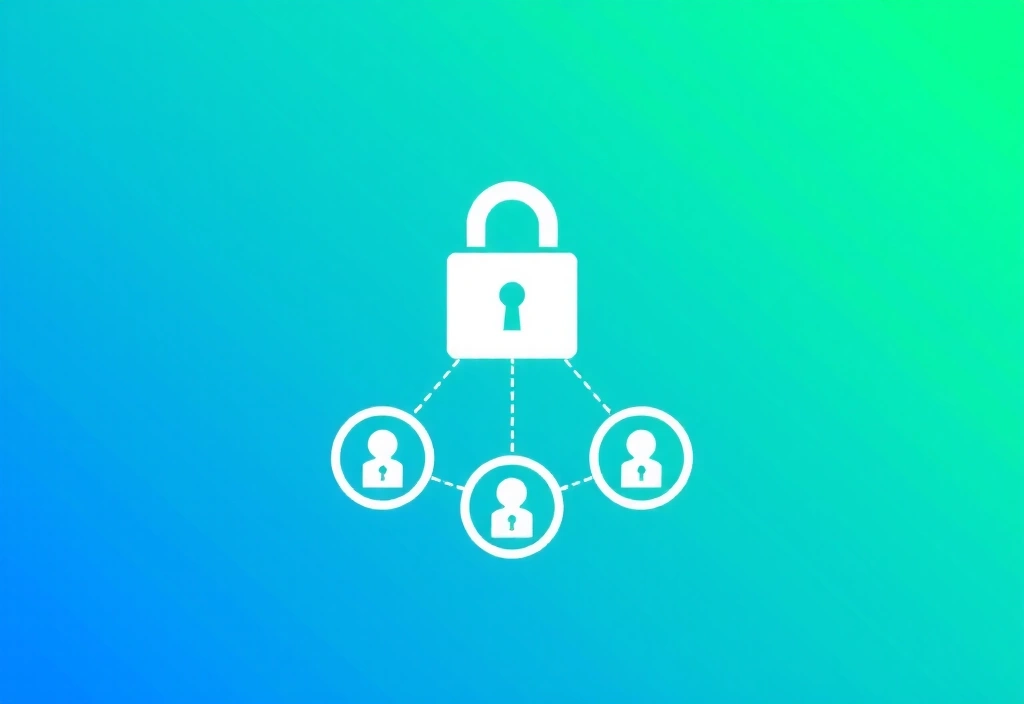 Icona che rappresenta la condivisione sicura dei dati tra entità