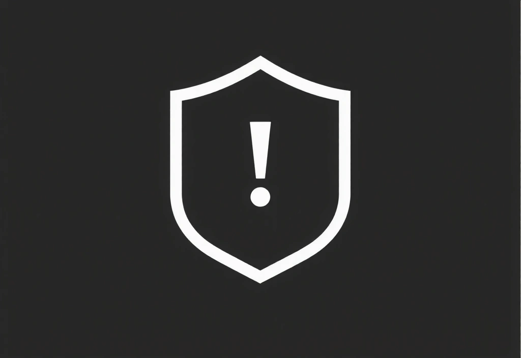 Scudo stilizzato con un punto esclamativo, simbolo di esclusione di garanzia e limitazione di responsabilità